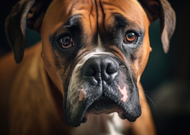 The Boxer is a medium to large shorthaired dog breed