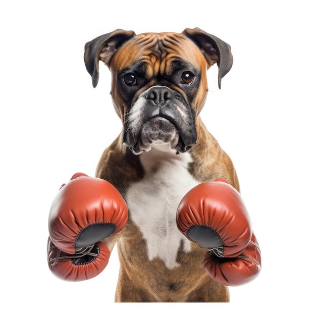 Photo boxer with boxing gloves