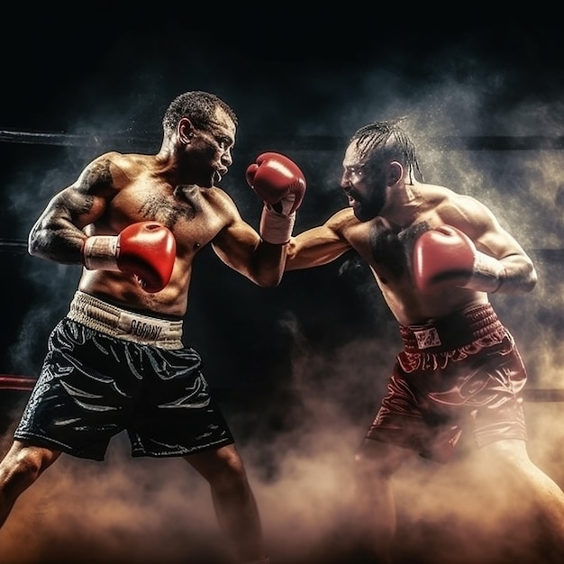 a boxers in the ring and fighting