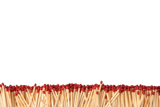 Boxes with new matchsticks isolated on a background Top view