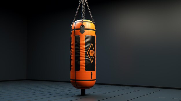 Photo boxing bag training for fitness