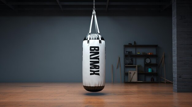 Photo boxing bag training for fitness