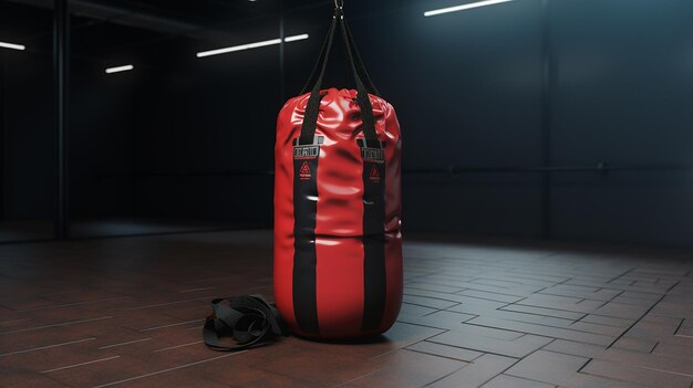 Photo boxing bag training for fitness
