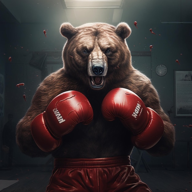 Boxing bear