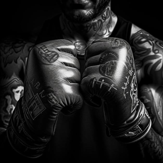 A boxing creative photography