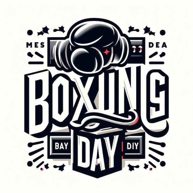 Постер Boxing DayFlyerBanner и бесплатные фотографии на белом фоне