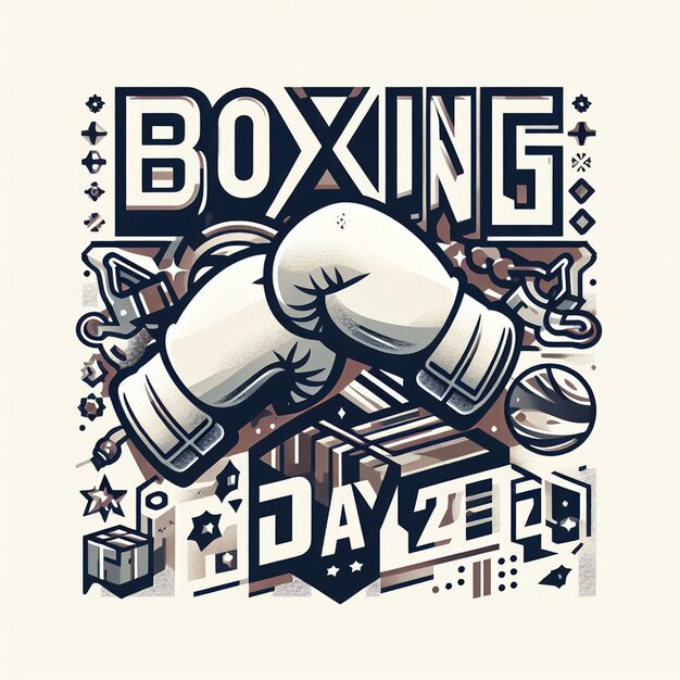 Постер Boxing DayFlyerBanner и бесплатные фотографии на белом фоне