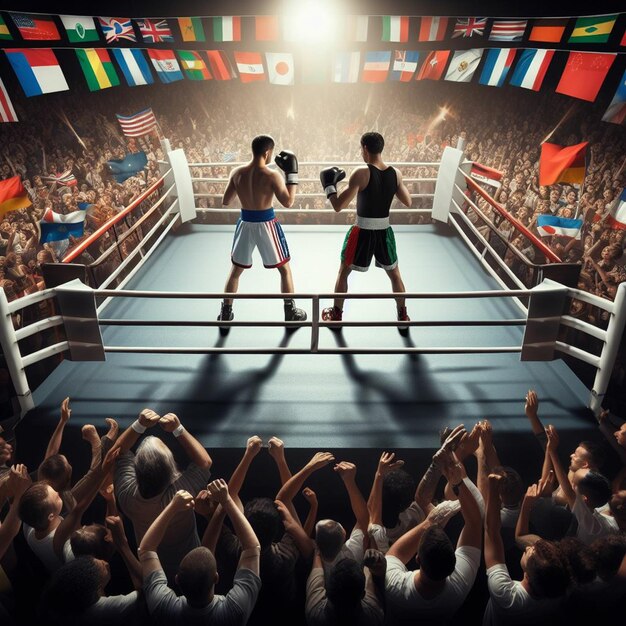 Premium AI Image A Boxing faight Match