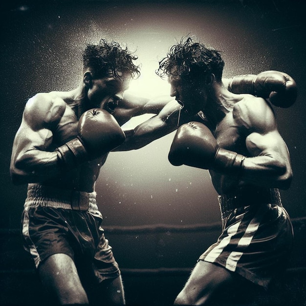 Photo a boxing faight match