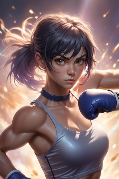 Foto ragazza di boxe