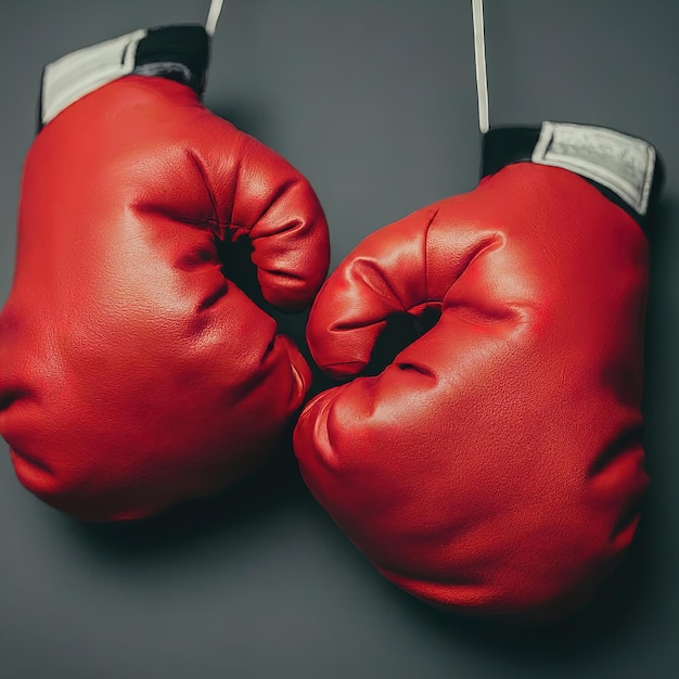 boxing gloves on a black background