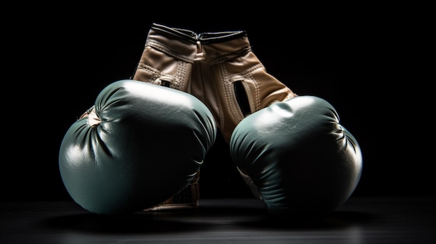 Boxing gloves black background