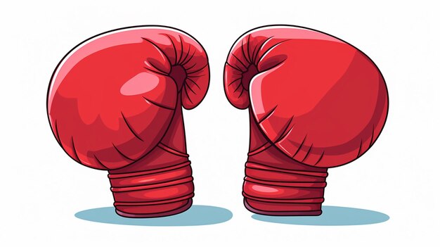 Photo boxing gloves cartoon vector