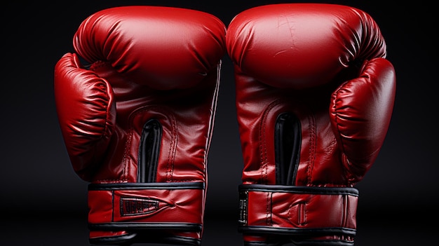 Photo boxing gloves on a dark background