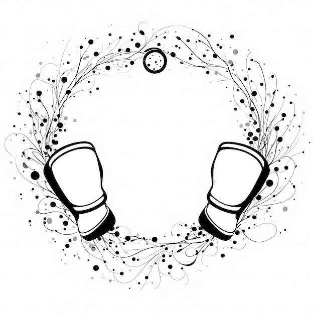 Иллюстрация дизайна логотипа боксерских перчаток