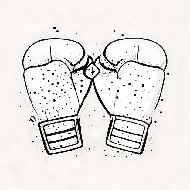 Boxing gloves logo design illustration