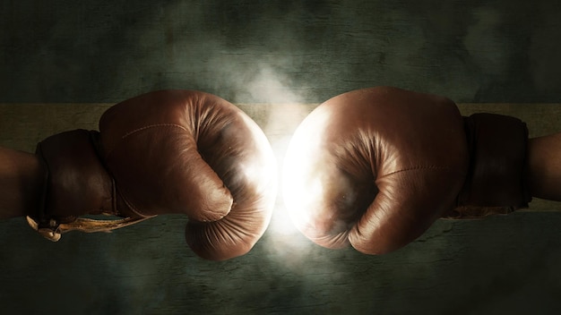 Photo boxing gloves touching