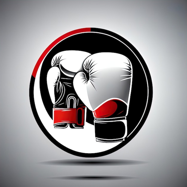 Photo boxing gloves with shieldboxing gloves with shield vector illustration design