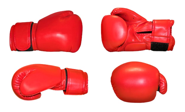 Photo boxing gloves with white blackground