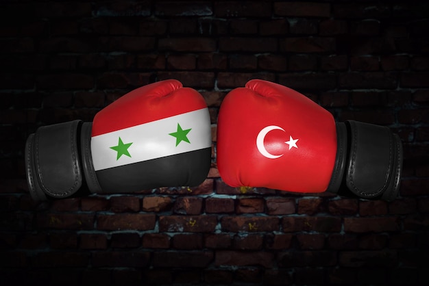 A boxing match between the Syria and Turkey