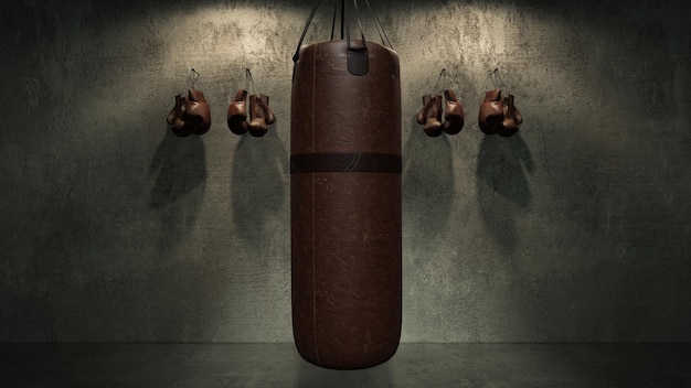 Photo boxing punch bag