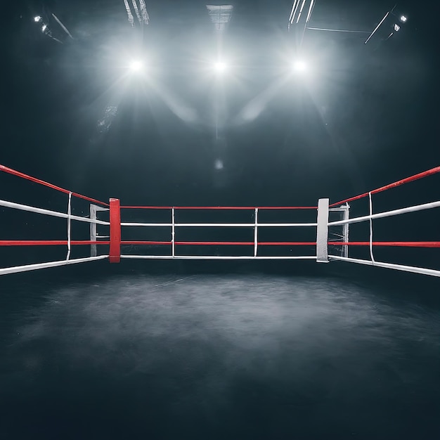 boxing ring sport and competition concept 3 d render illustration