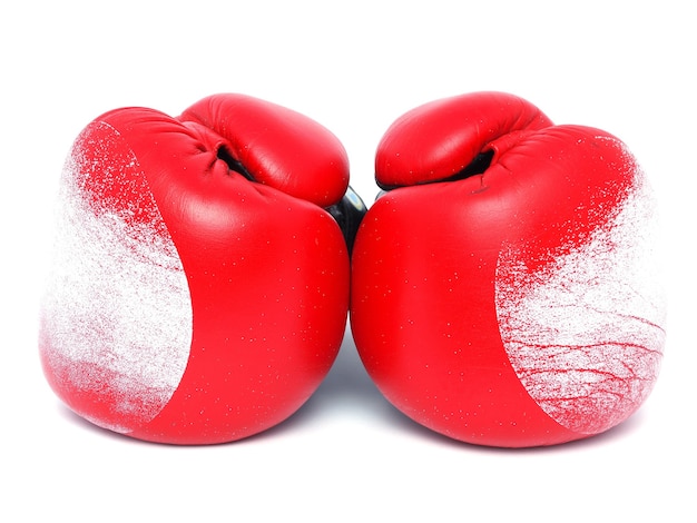 Boxing on white background