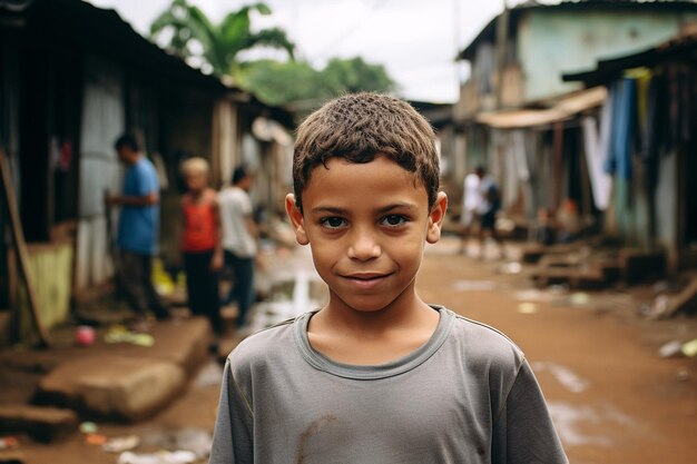 A boy in a brazilian slum