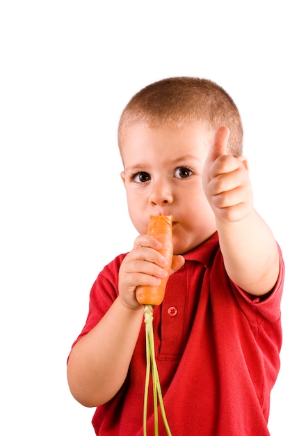 Boy and carrot