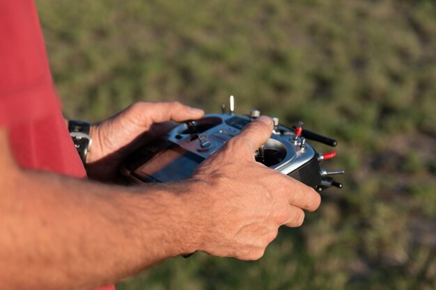 Photo boy driving radio control