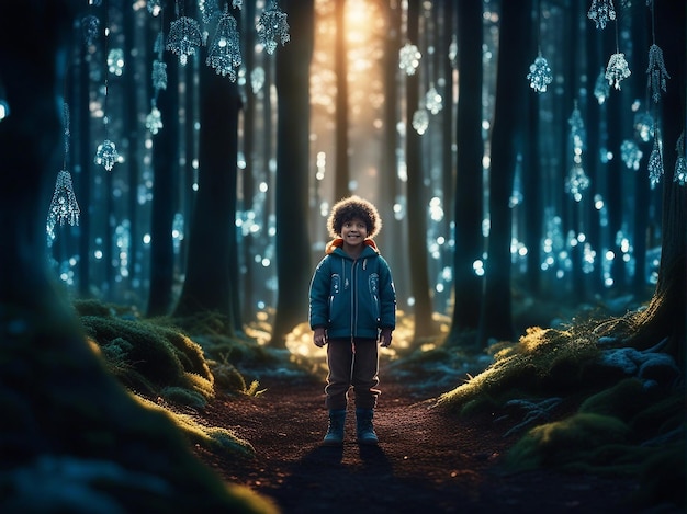 Photo boy in the enchanted forest