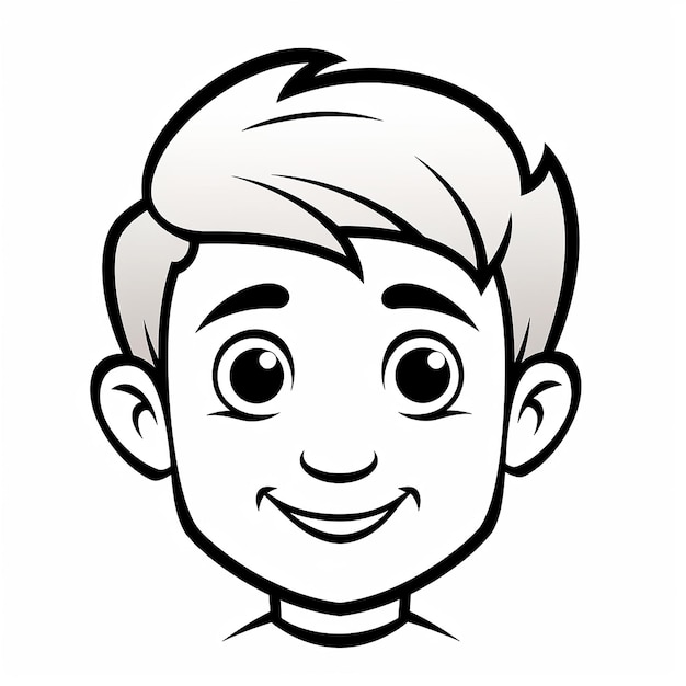 boy face coloring page