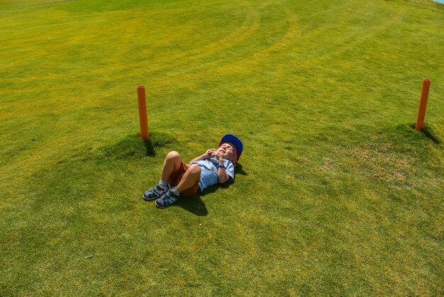 A boy gets high on a golf course in varadero cuba one of the
best golf courses in the caribbean