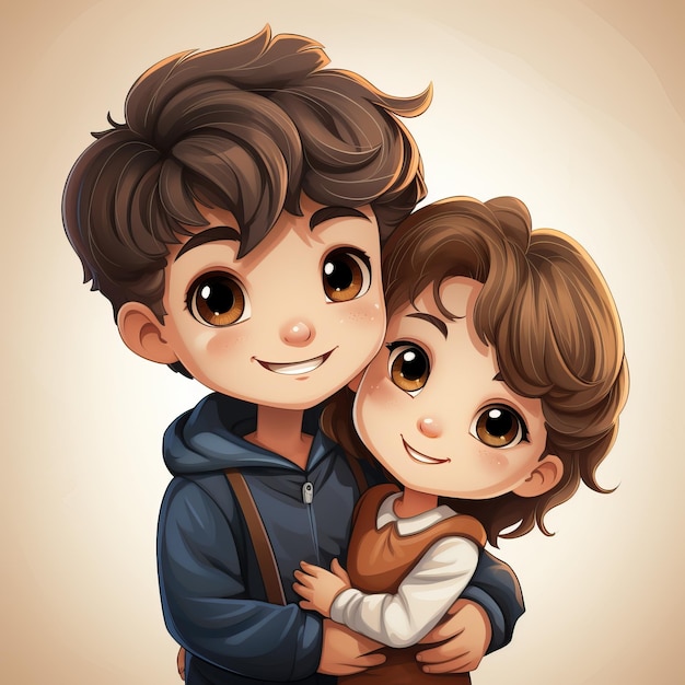 Boy And Girl Cartoon Characters Set Of Two Poses Stock Illustration -  Download Image Now - Boys, Art, Avatar - iStock