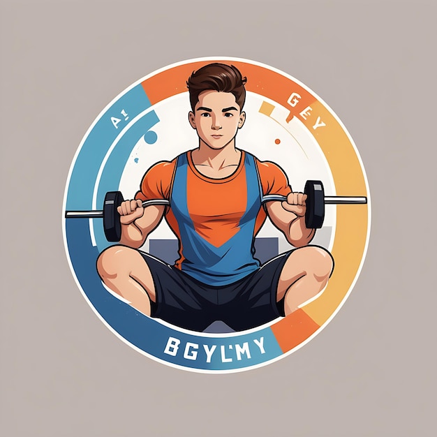 Foto logo del ragazzo della palestra