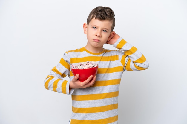 Boy over isolated background