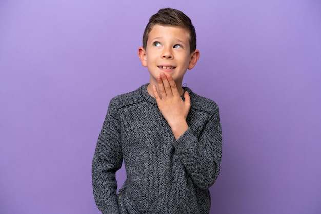 Boy over isolated background