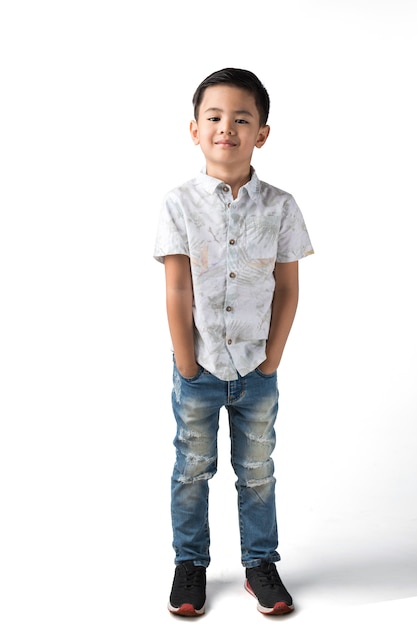 Photo boy on isolated background