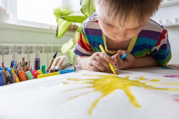 Boy painting