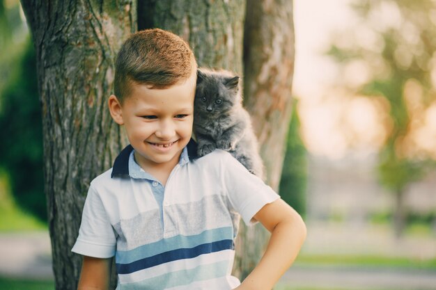 Boy in a park