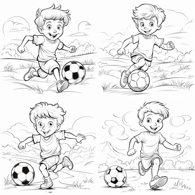 Раскраска для мальчиков Футбольный мяч и бутсы