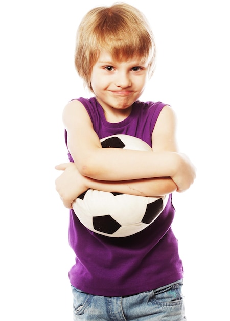 Boy playing with ball