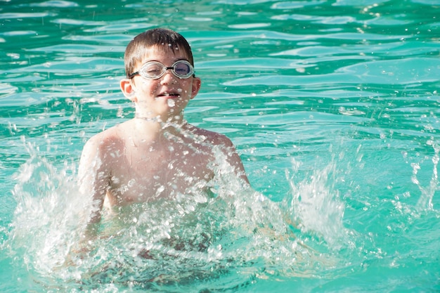 A Boy at the pool.