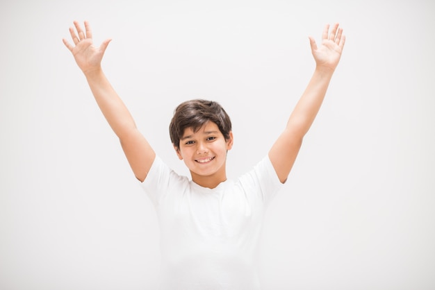 A boy posing in studio