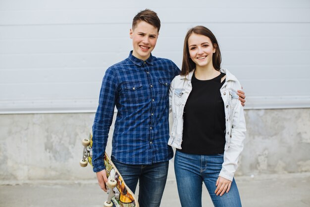 boy posing with a girl