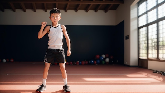 A Boy's Gymnasium Workout