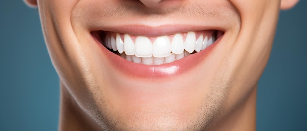 Photo a boy smiling with white teeth only teeth view with smile