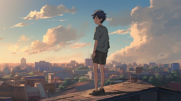 Sad anime girl on ledge Wallpapers Download