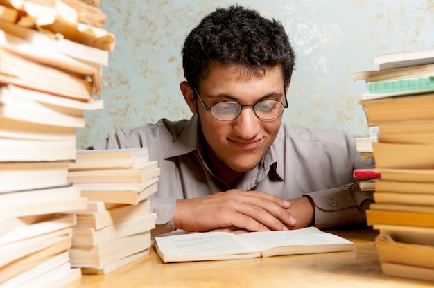 Boy studying