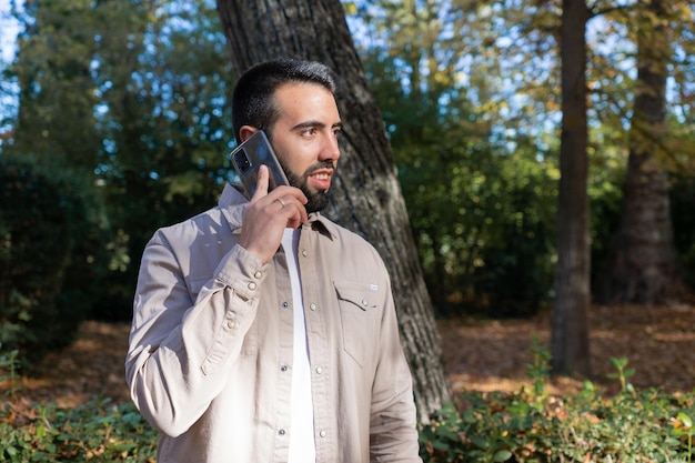 Boy talking on the mobile phone